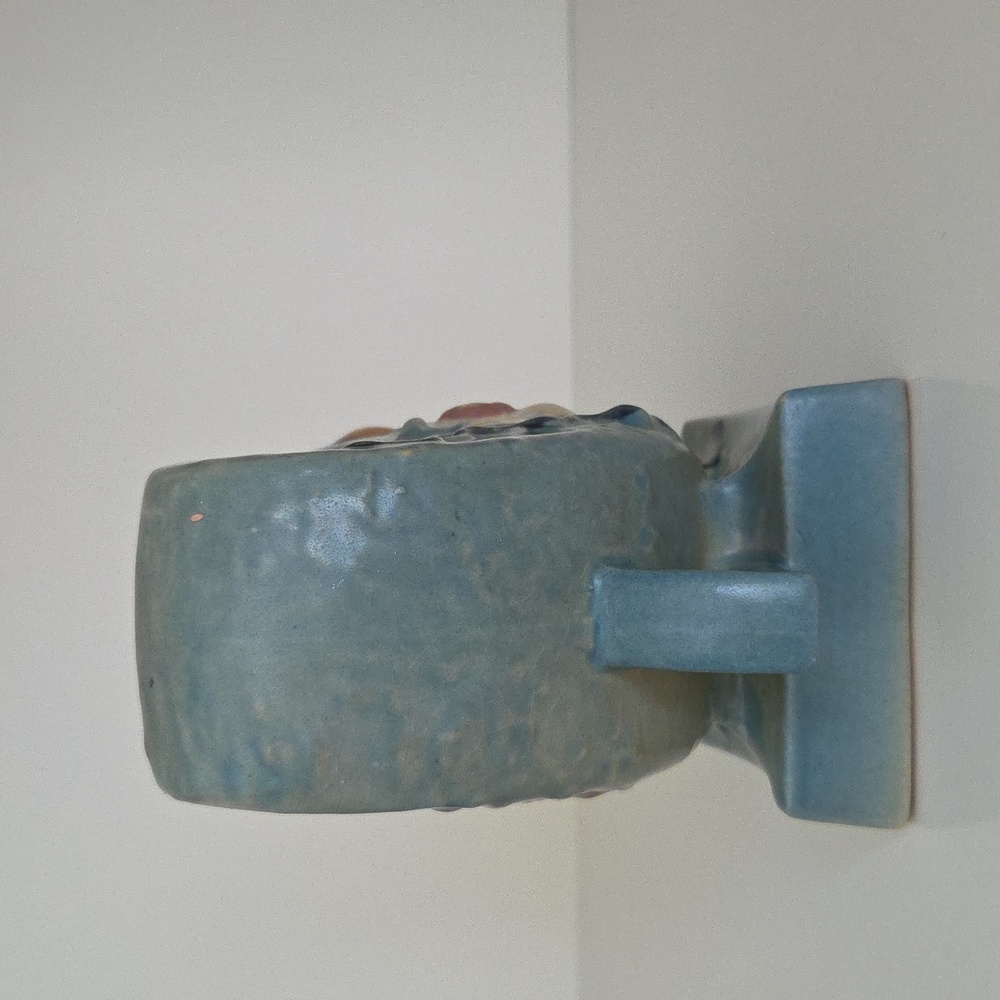 Roseville Pillow Vase Blue Magnolia - Picture 4 of 5